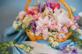 Garden Flower Picnic Basket